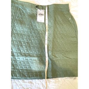 Mango Mini Skirt Army Green Quilted Sz XL Pockets BNWT